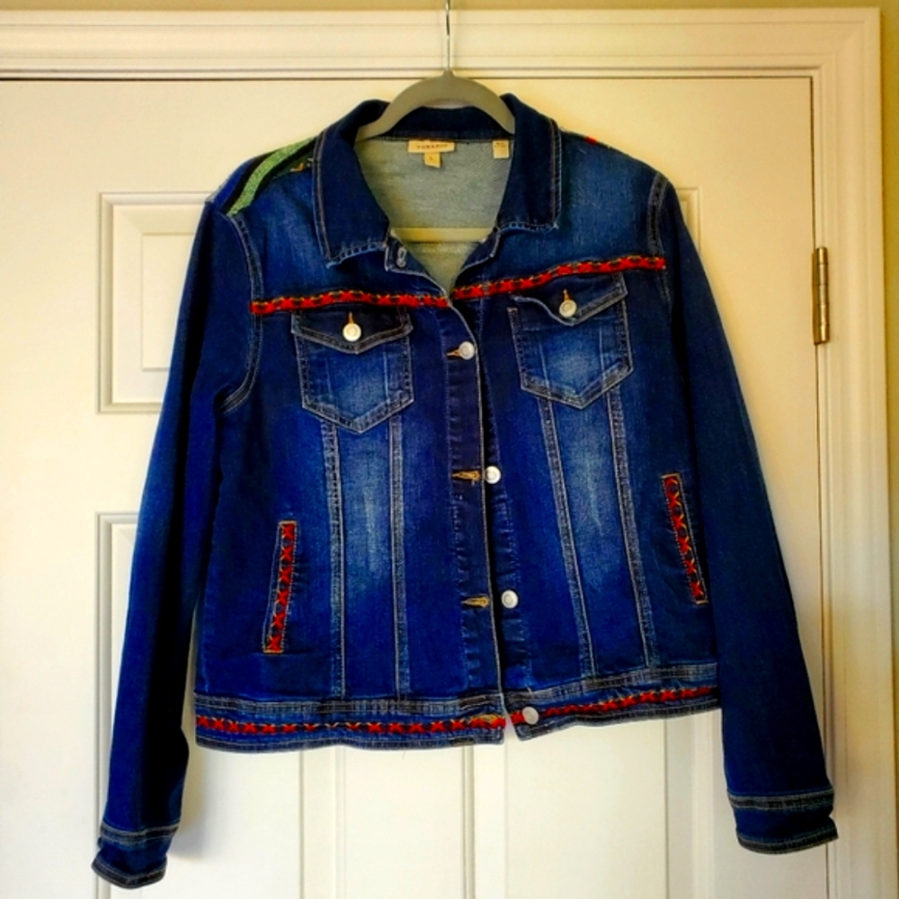 Women's Embroidered Denim Jacket